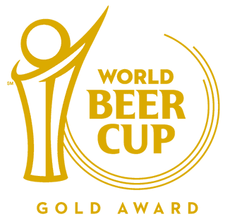 A white and yellow logo with a person in it.