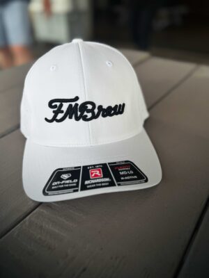 white script hat